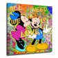 Wandbild Kunstwerk Pop Art King Mickey Comic