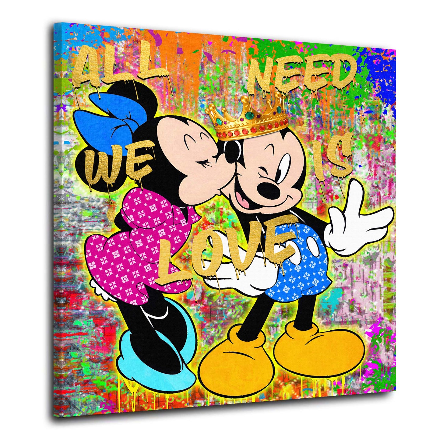 Wandbild Kunstwerk Pop Art King Mickey Comic