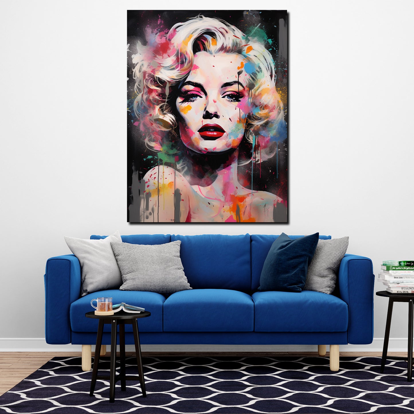 Wandbild Kunstwerk Pop Art Marilyn Dark Style