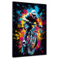 Wandbild Kunstwerk Pop Art Mountainbike Crossbike Rennen