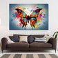 Wandbild Kunstwerk Pop Art Schmetterling Colour Splash