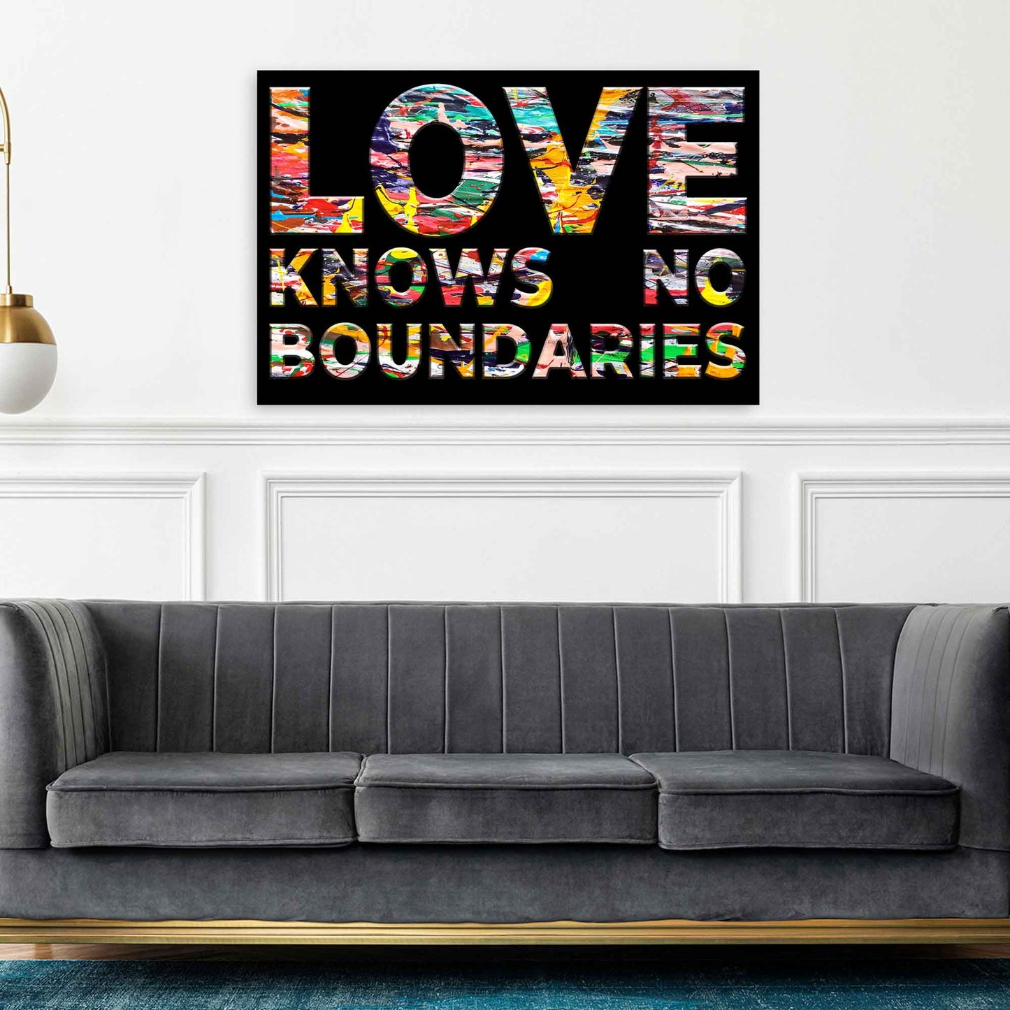 Wandbild Kunstwerk Pop Art abstrakt Love Knows No Boundries