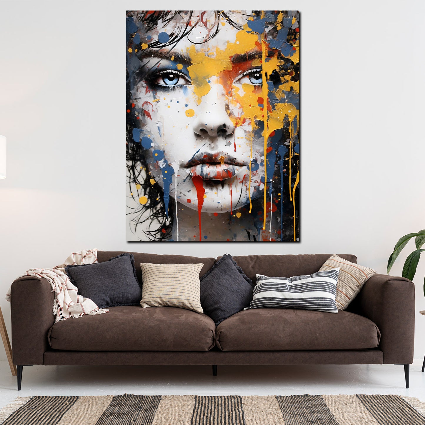 Wandbild Kunstwerk Pop Art abstrakt Splash Girl Colour Style