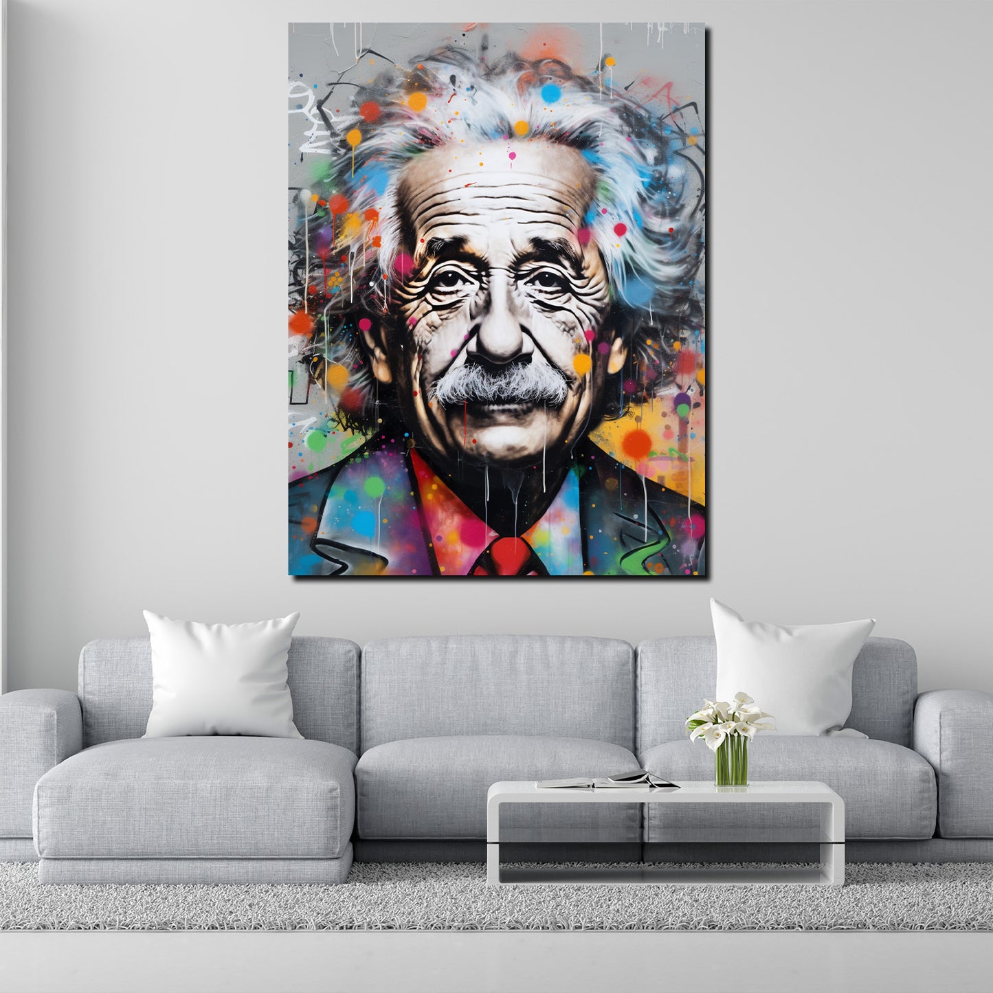 Wandbild Kunstwerk Popstar der Astrophysik Pop Art