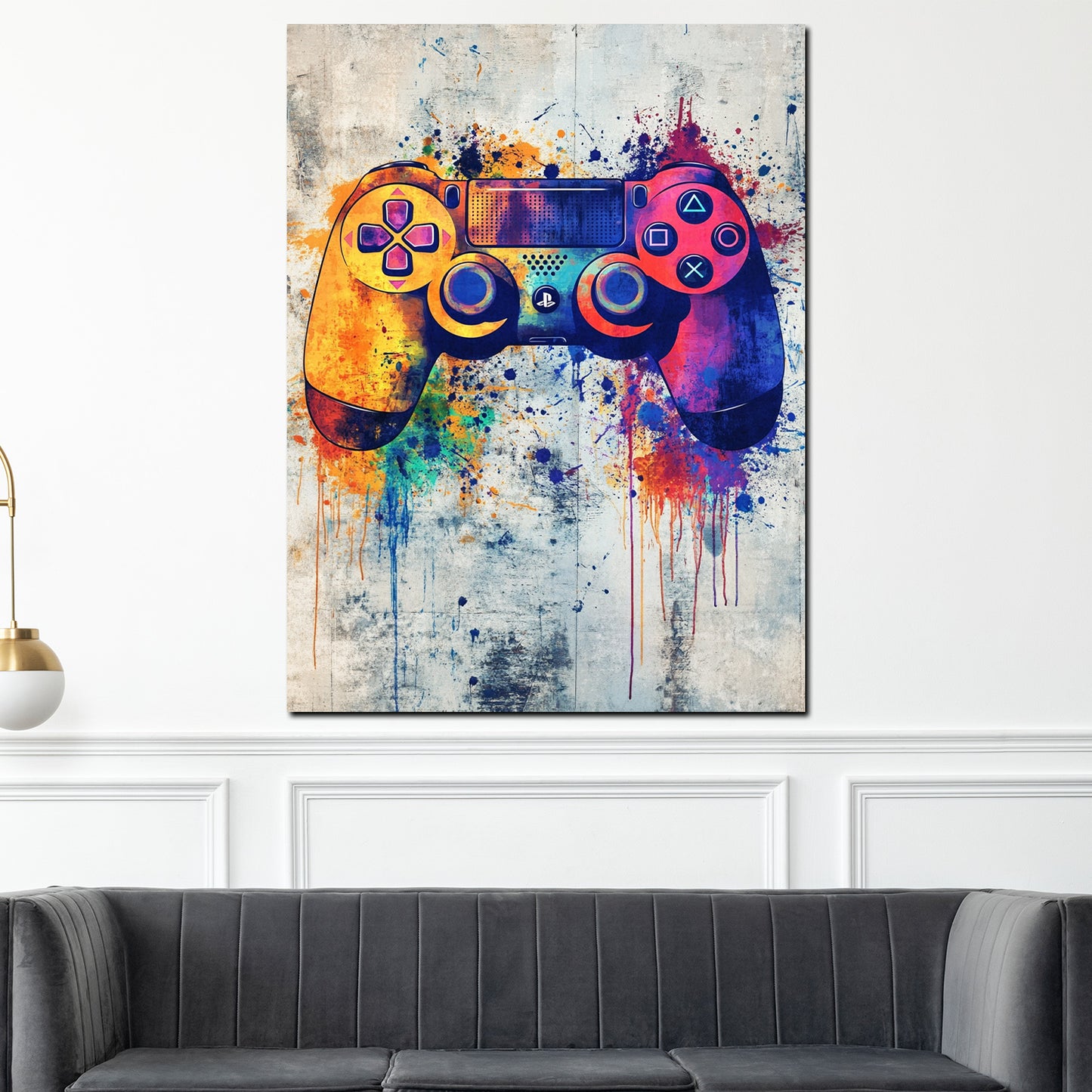 Wandbild Kunstwerk Spielekonsole Controller Pop Art