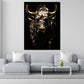 Wandbild Kunstwerk Stier Gold Style