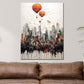 Wandbild Kunstwerk Street Art City Style mit Ballons