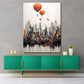 Wandbild Kunstwerk Street Art City Style mit Ballons