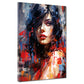 Wandbild Kunstwerk Street Art Frau Painting Style