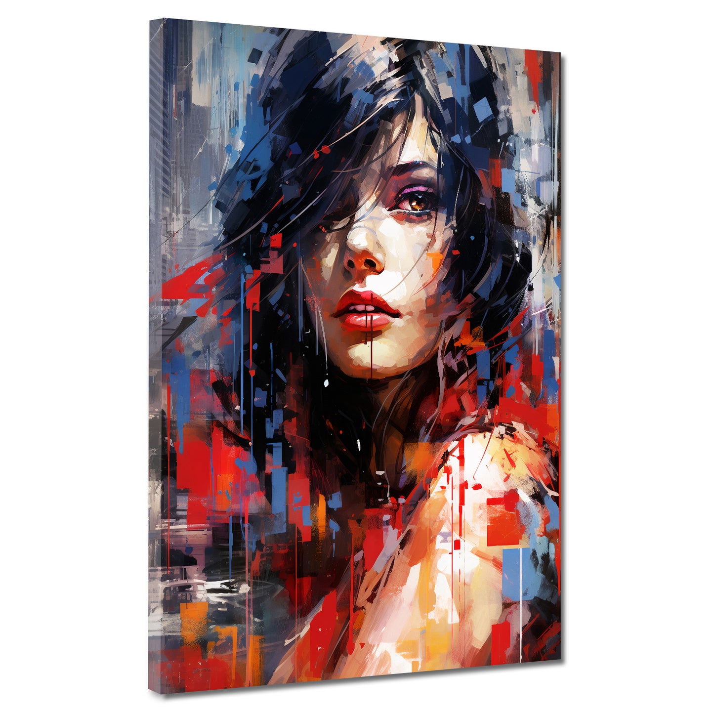 Wandbild Kunstwerk Street Art Frau Painting Style