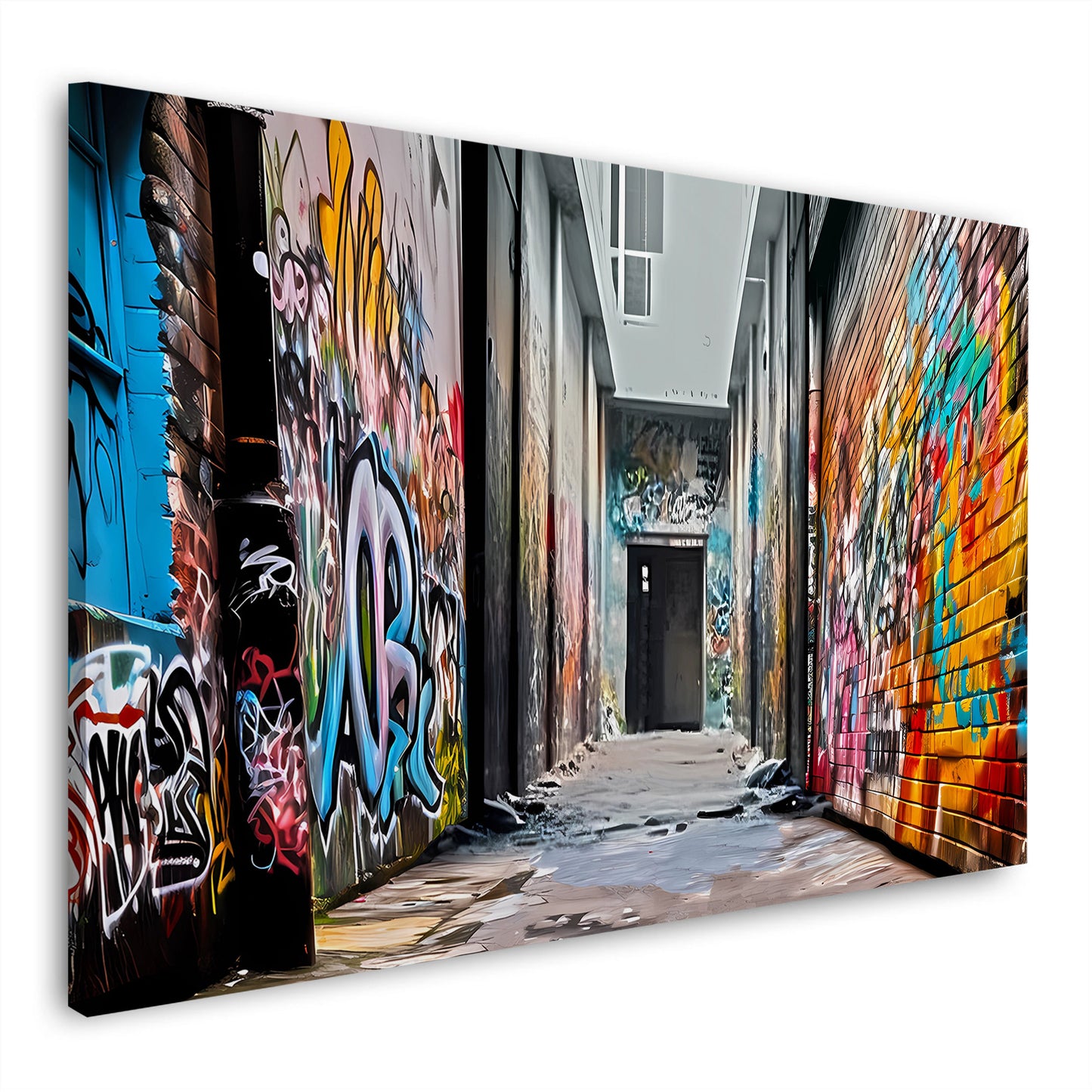 Wandbild Kunstwerk Street Art Gasse Graffiti Style