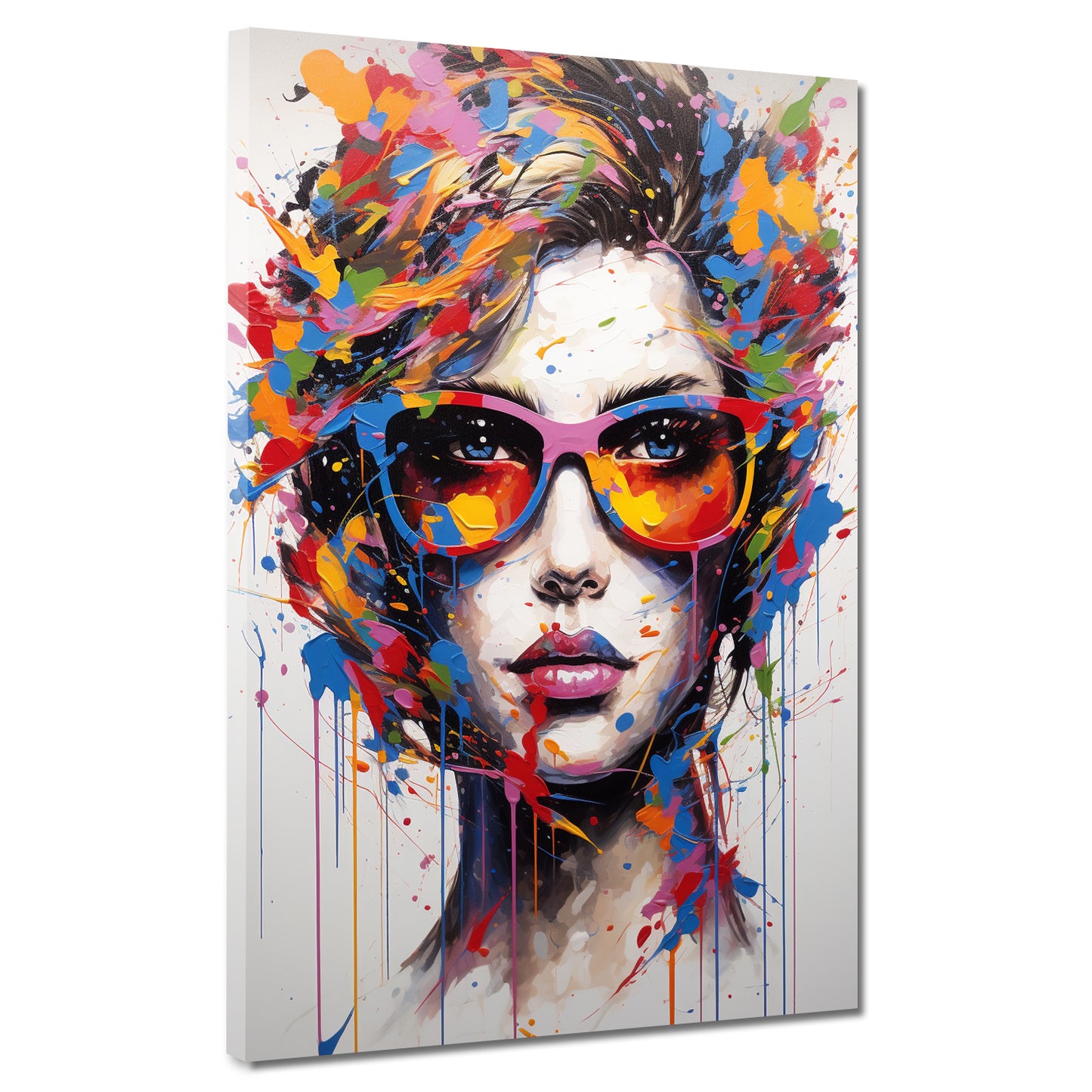 Wandbild Kunstwerk Street Art Gesicht Frau Pop Art