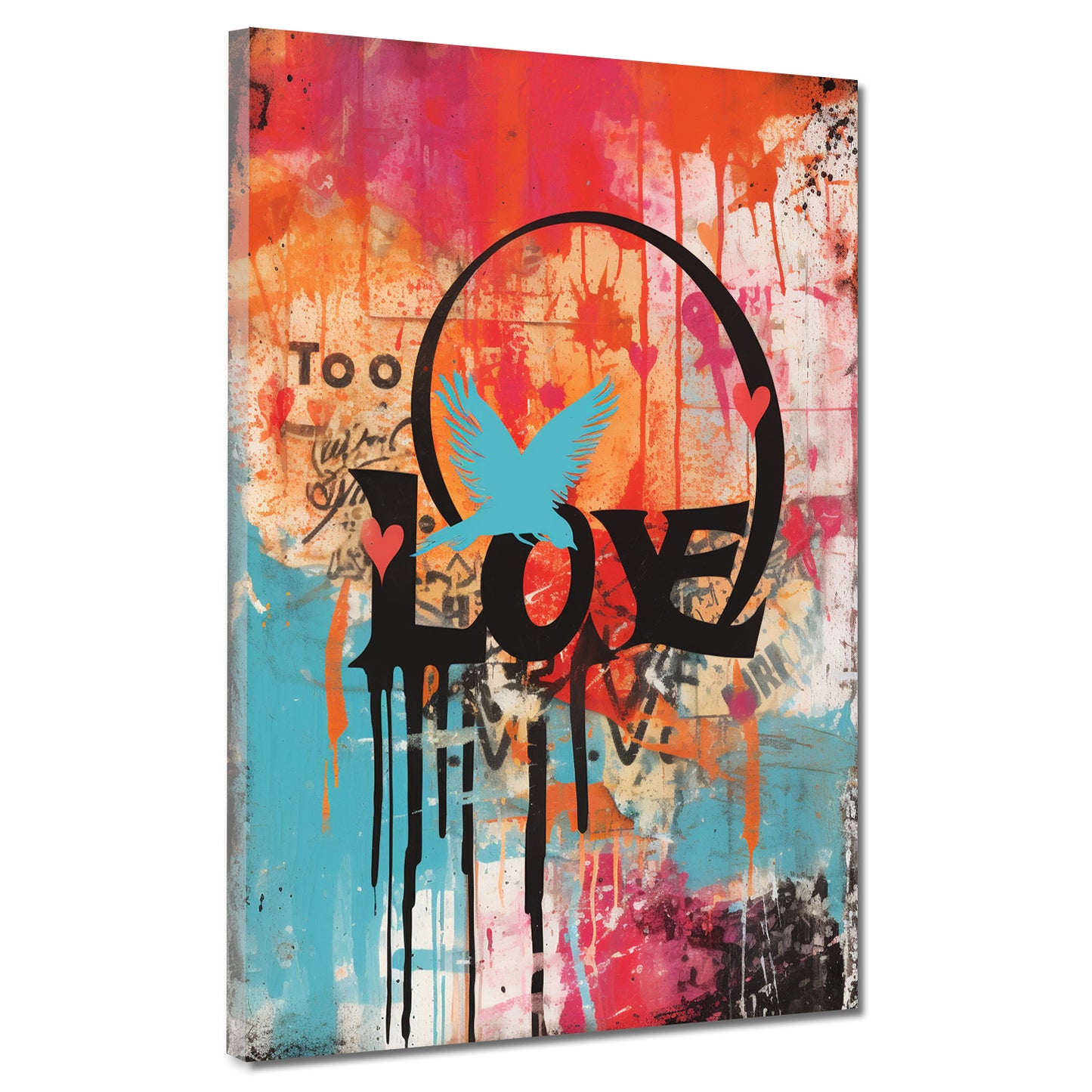 Wandbild Kunstwerk Street Art LOVE Colour Style