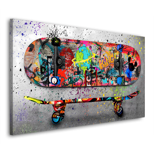 Wandbild Kunstwerk  Street Art Skateboard