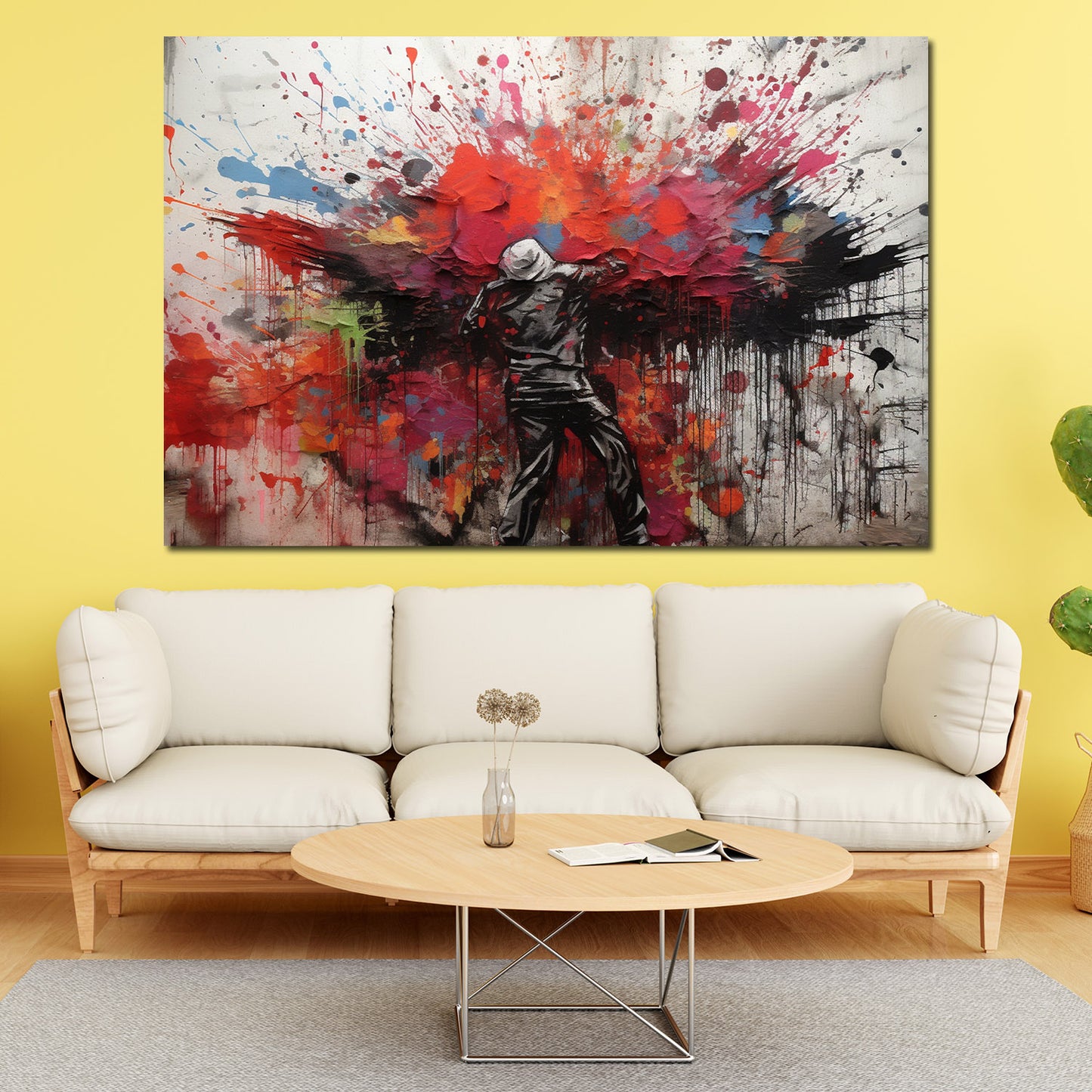 Wandbild Kunstwerk Street Art Splatter abstrakt