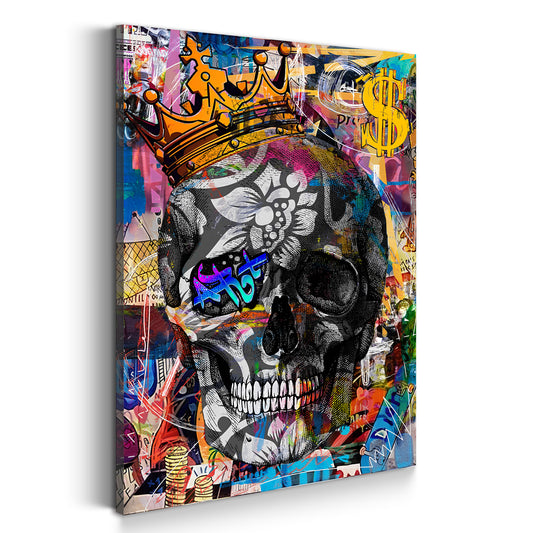 Wandbild Kunstwerk Street Art Totenkopf Graffiti Pop Art