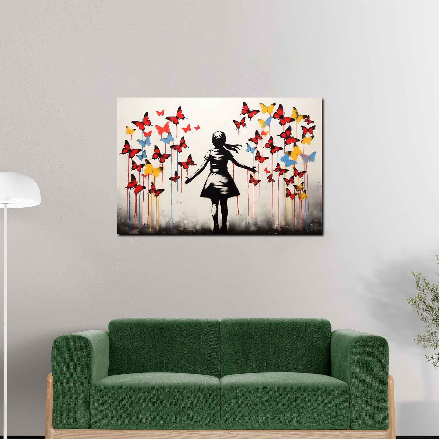 Wandbild Kunstwerk Street Art mit Mädchen Abstract Art