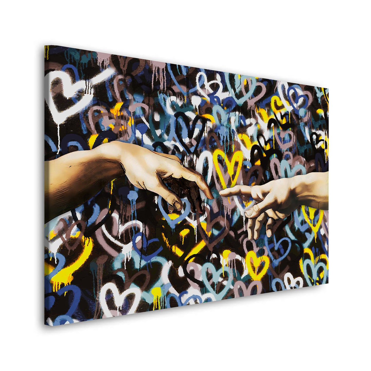 Wandbild Kunstwerk Touch Pop Art Heart Style