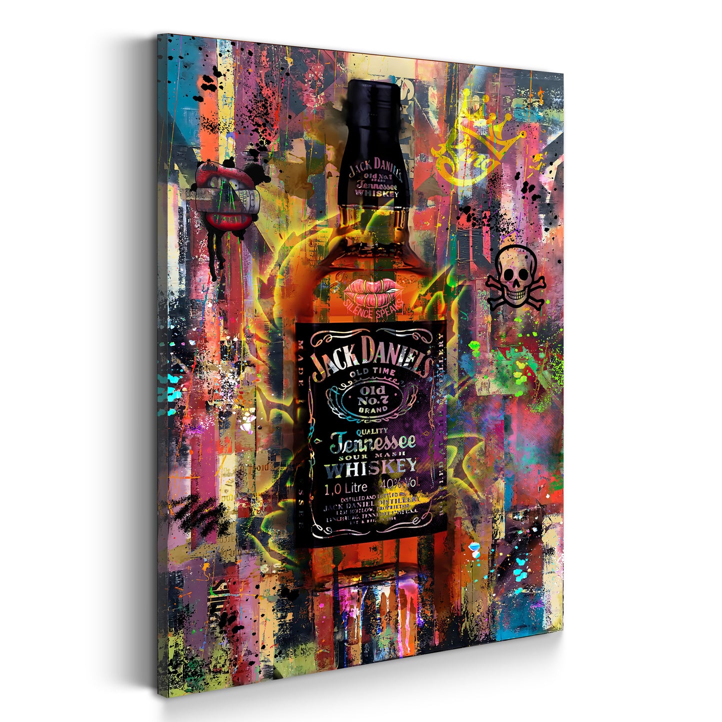 Wandbild Kunstwerk Whiskey Abstract Style, Pop Art