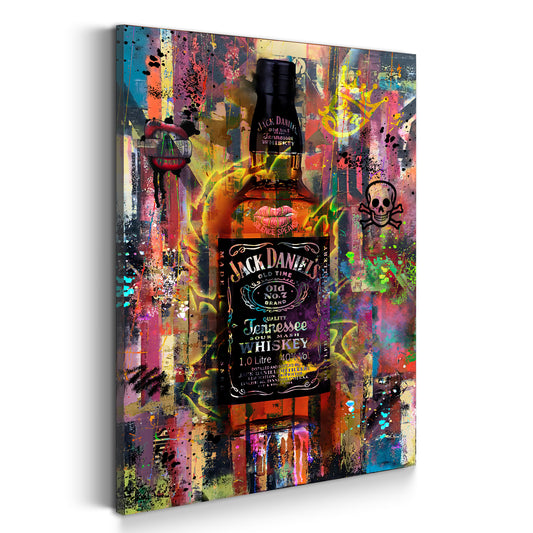 Wandbild Kunstwerk Whiskey Abstract Style, Pop Art