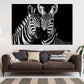 Wandbild Kunstwerk Zebras schwarz weiß