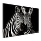 Wandbild Kunstwerk Zebras schwarz weiß