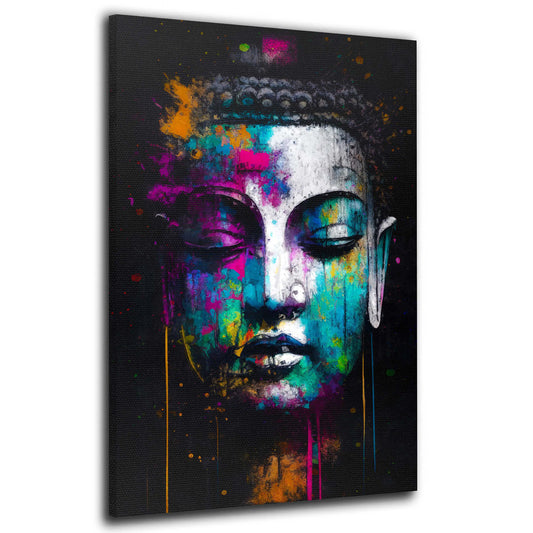 Wandbild Kunstwerk abstrakt Buddha