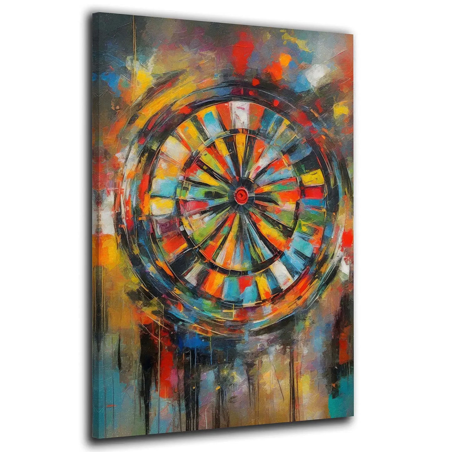 Wandbild Kunstwerk abstrakt Dartscheibe Darts