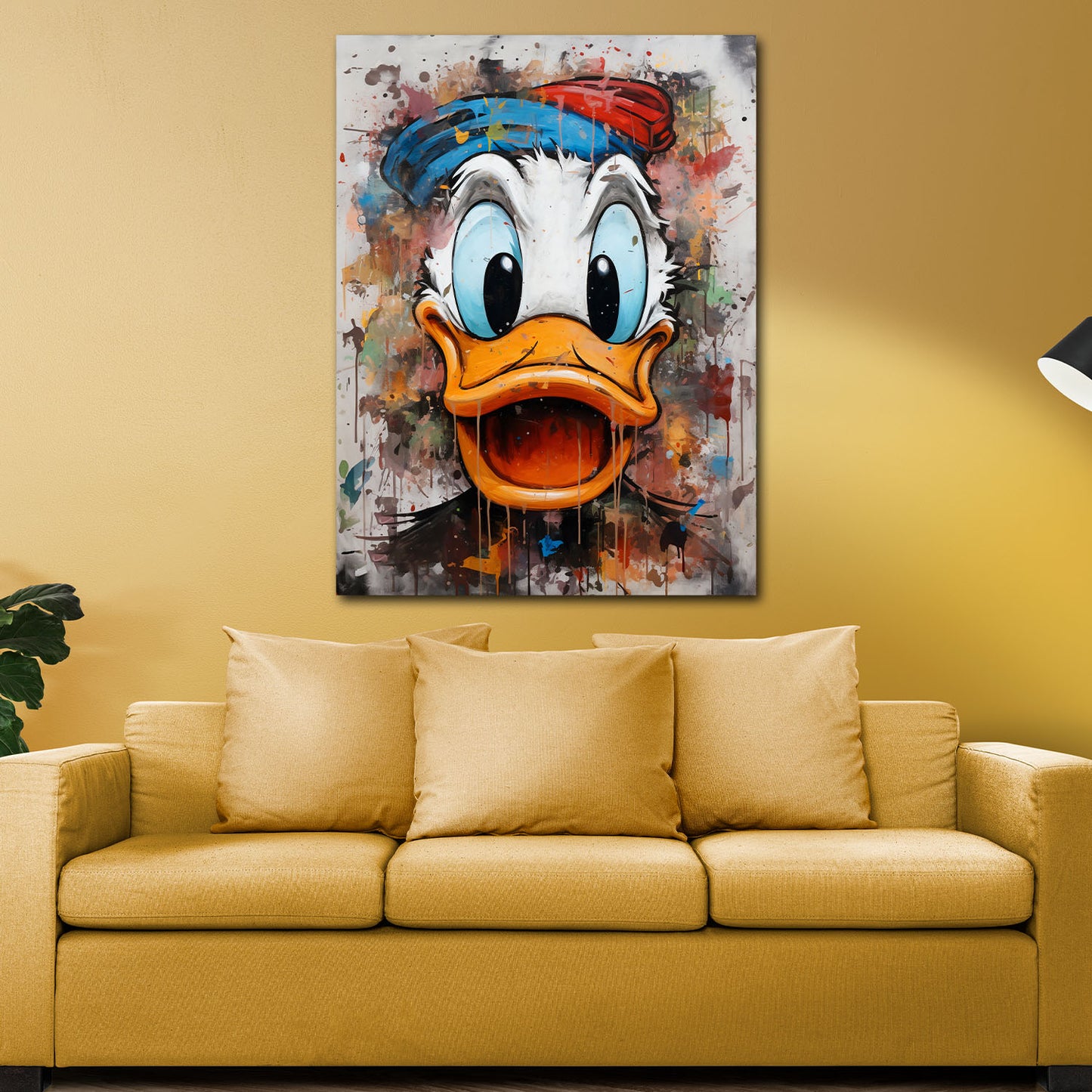 Wandbild Kunstwerk abstrakt Duck Porträt