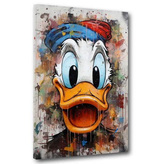 Wandbild Kunstwerk abstrakt Duck Porträt