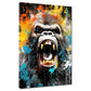 Wandbild Kunstwerk abstrakt Gorilla Colour Pop Art