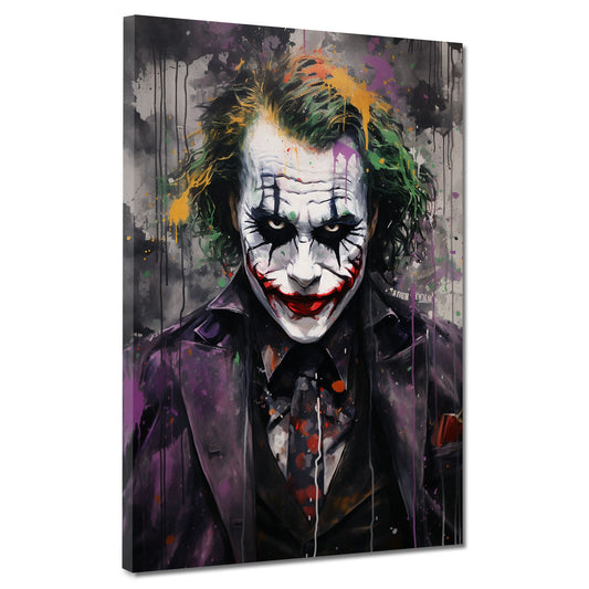 Wandbild Kunstwerk abstrakt Joker frontal Colour Style