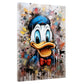 Wandbild Kunstwerk abstrakt Pop Art Duck Portrait