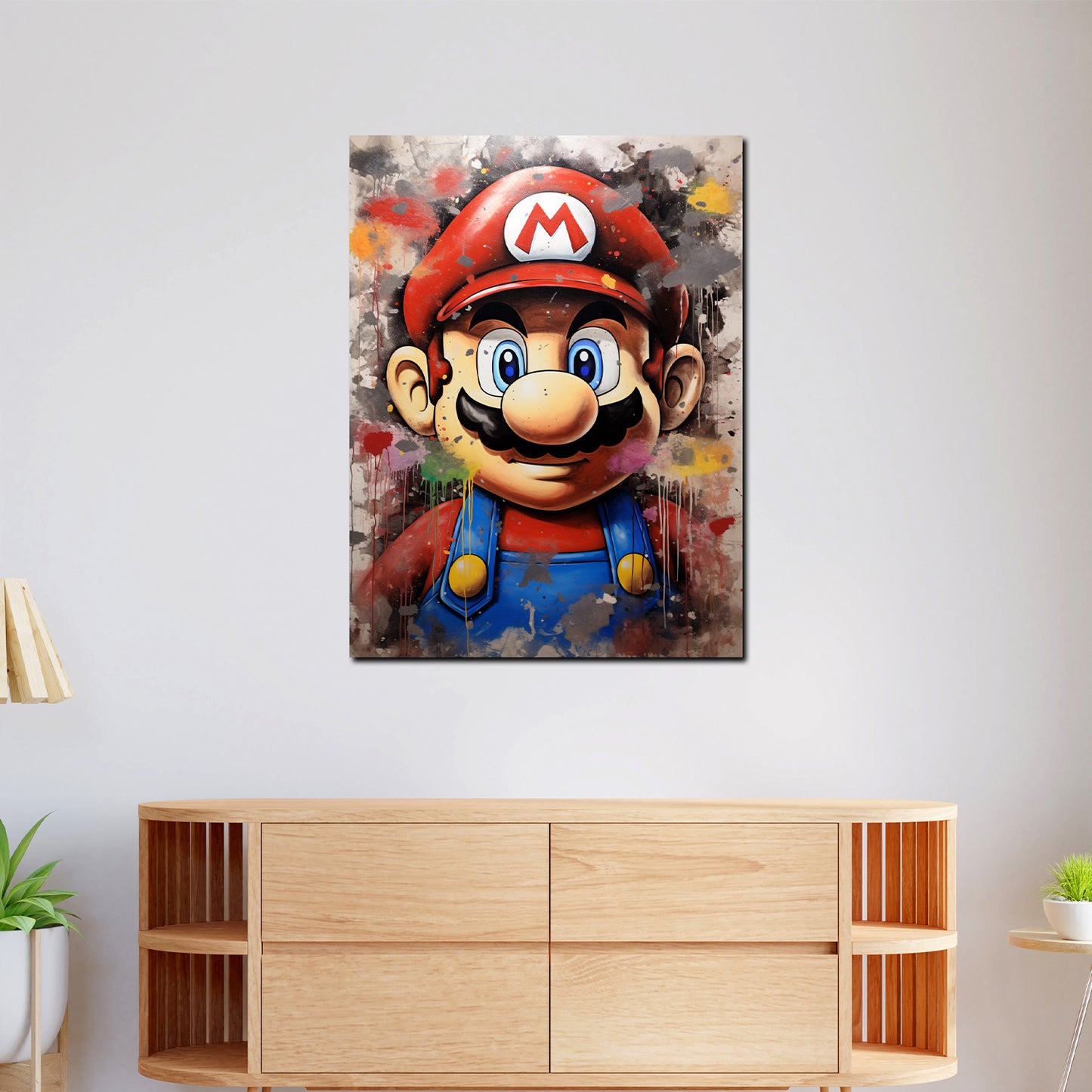 Wandbild Kunstwerk abstrakt Pop Art Mario