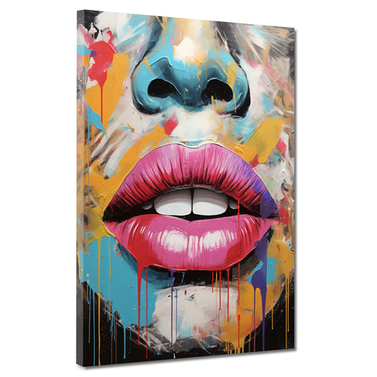 Wandbild Kunstwerk abstrakt Pop Art Beautiful Face