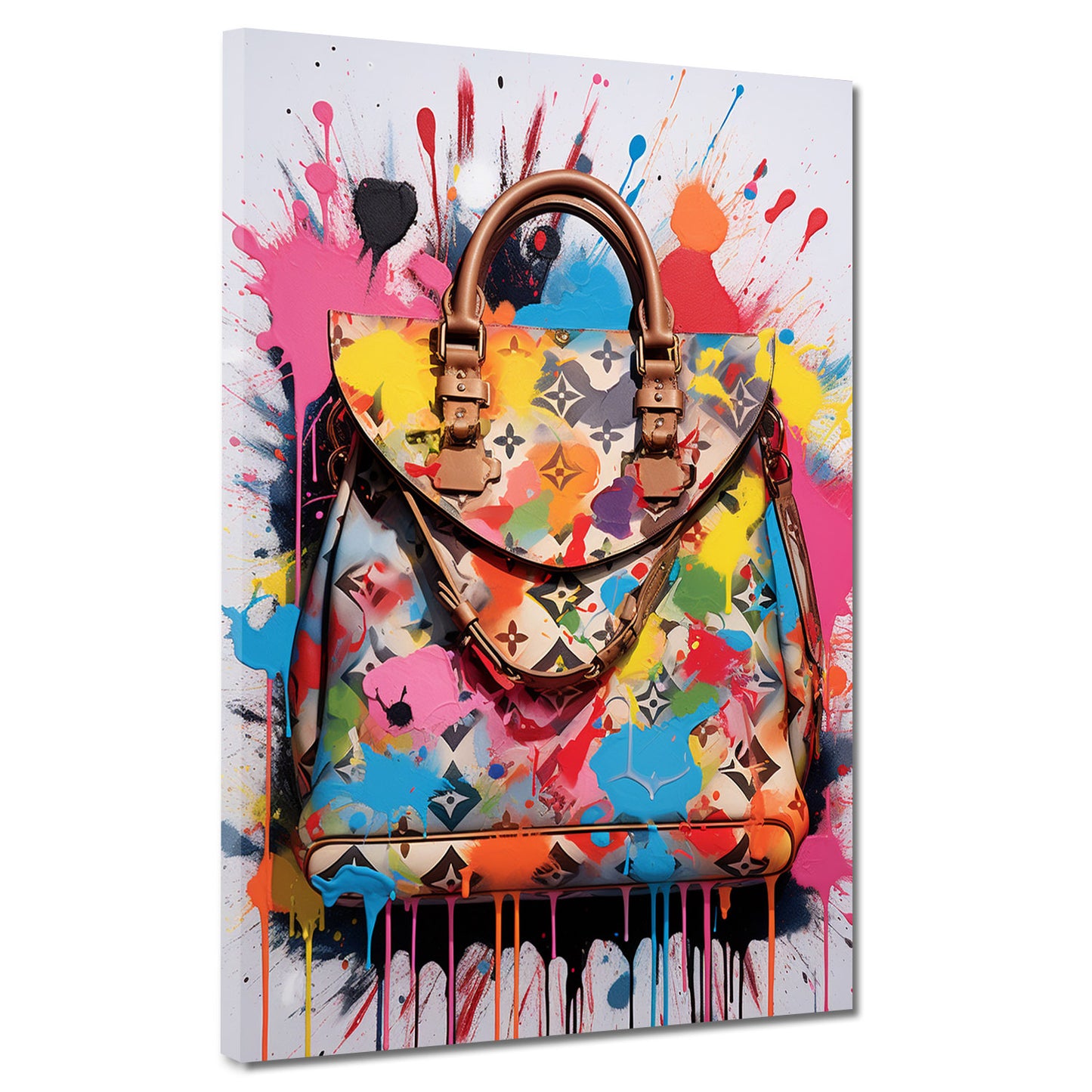 Wandbild Kunstwerk abstrakt Tasche Luxus Pop Art Colour Edition