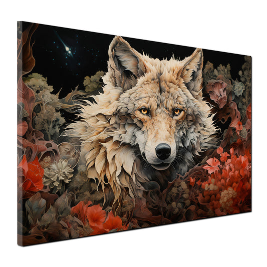 Wandbild Kunstwerk abstrakt Wolf