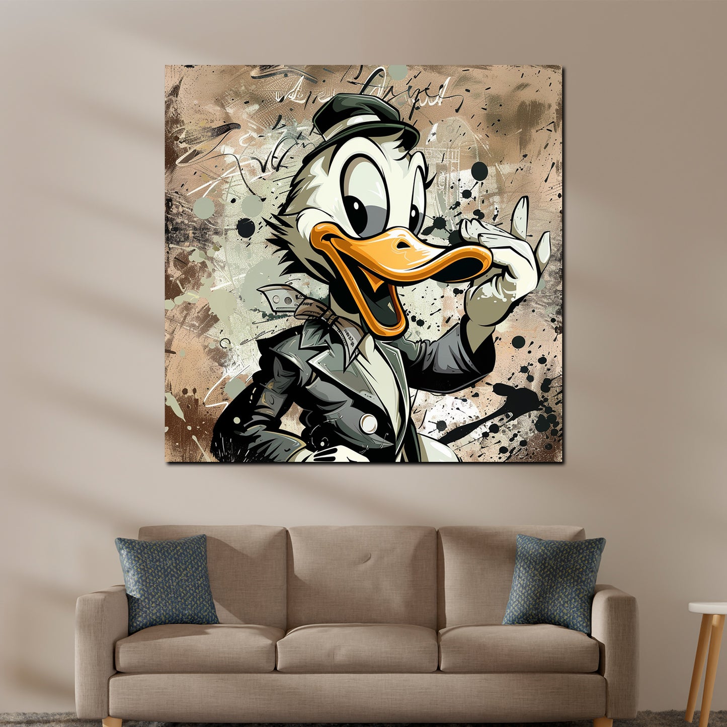 Duck Wandbild Kunstwerk abstrakt fröhliche Ente