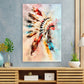 Federschmuck Wandbild Kunstwerk abstrakt Kopfschmuck Apache Colour