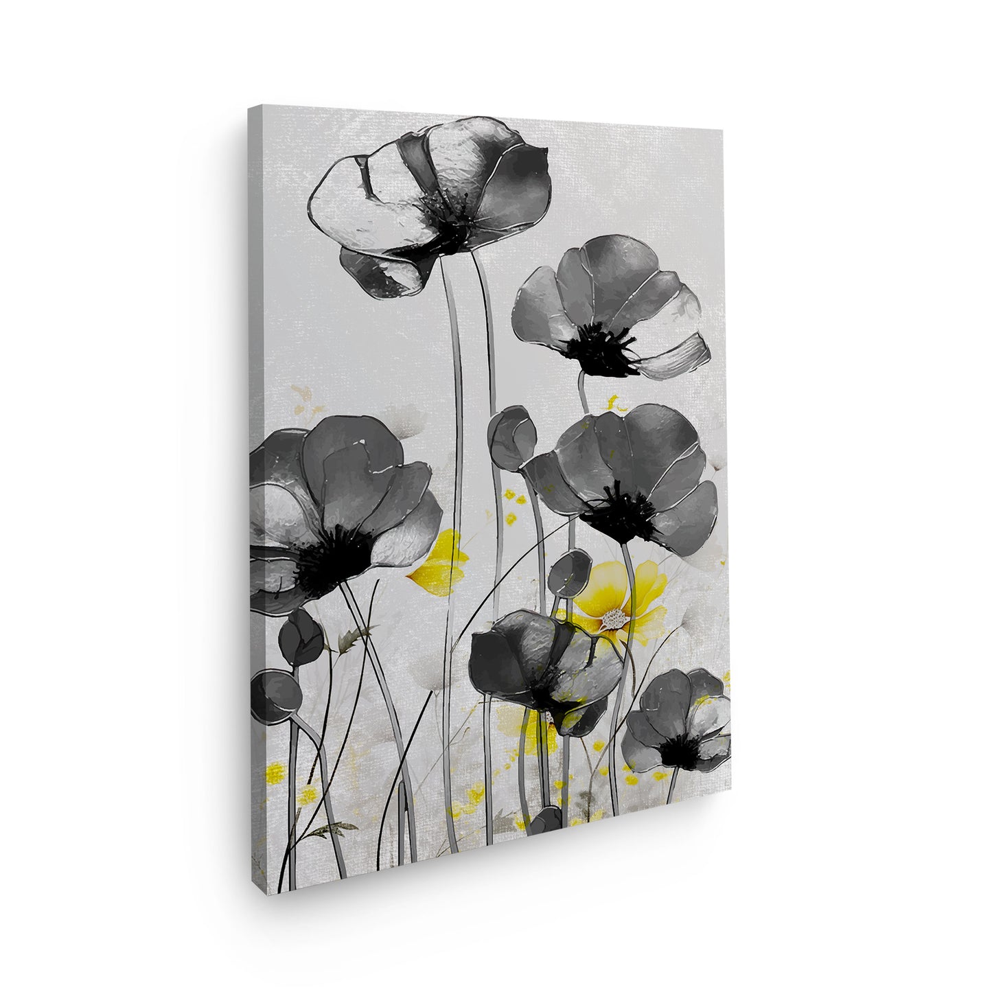 Wandbild Kunstwerk abstrakt mit Blumen