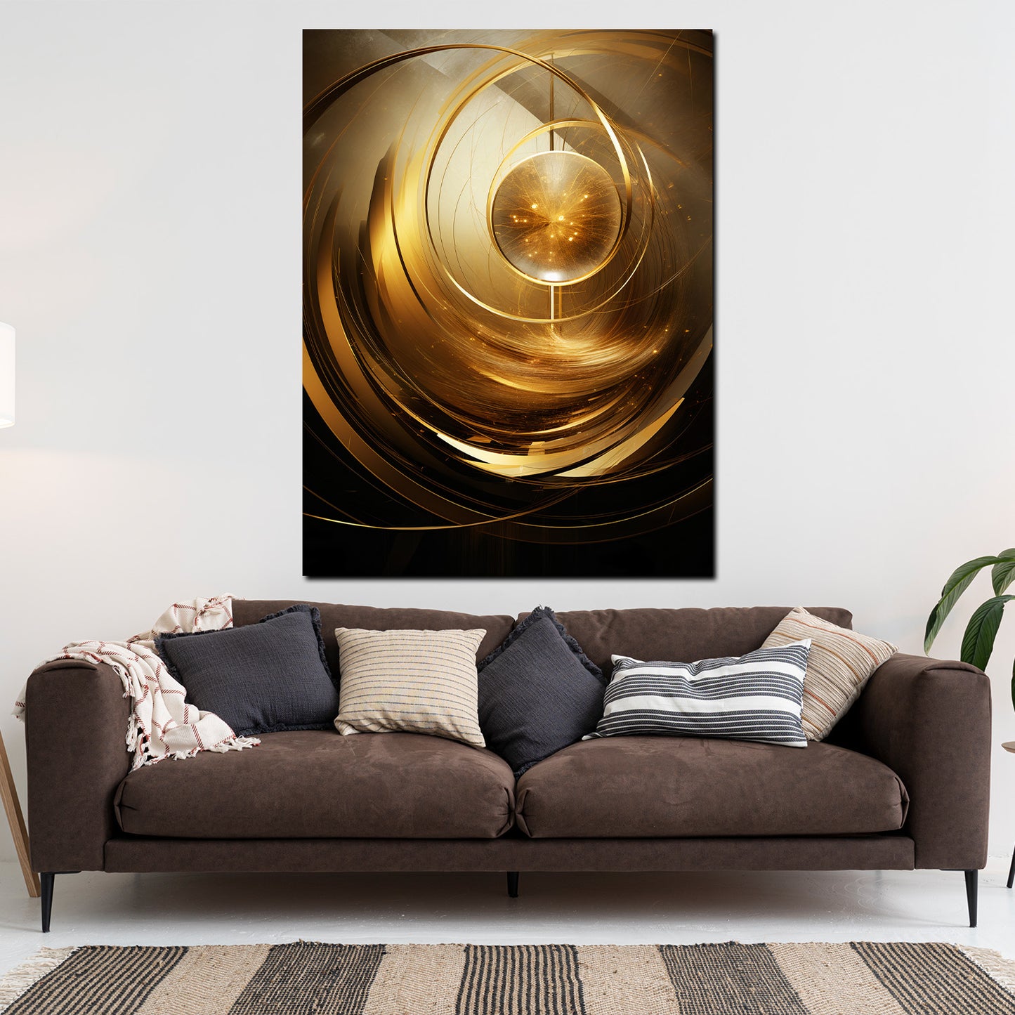 Wandbild Kunstwerk abstrakte Kunst Gold