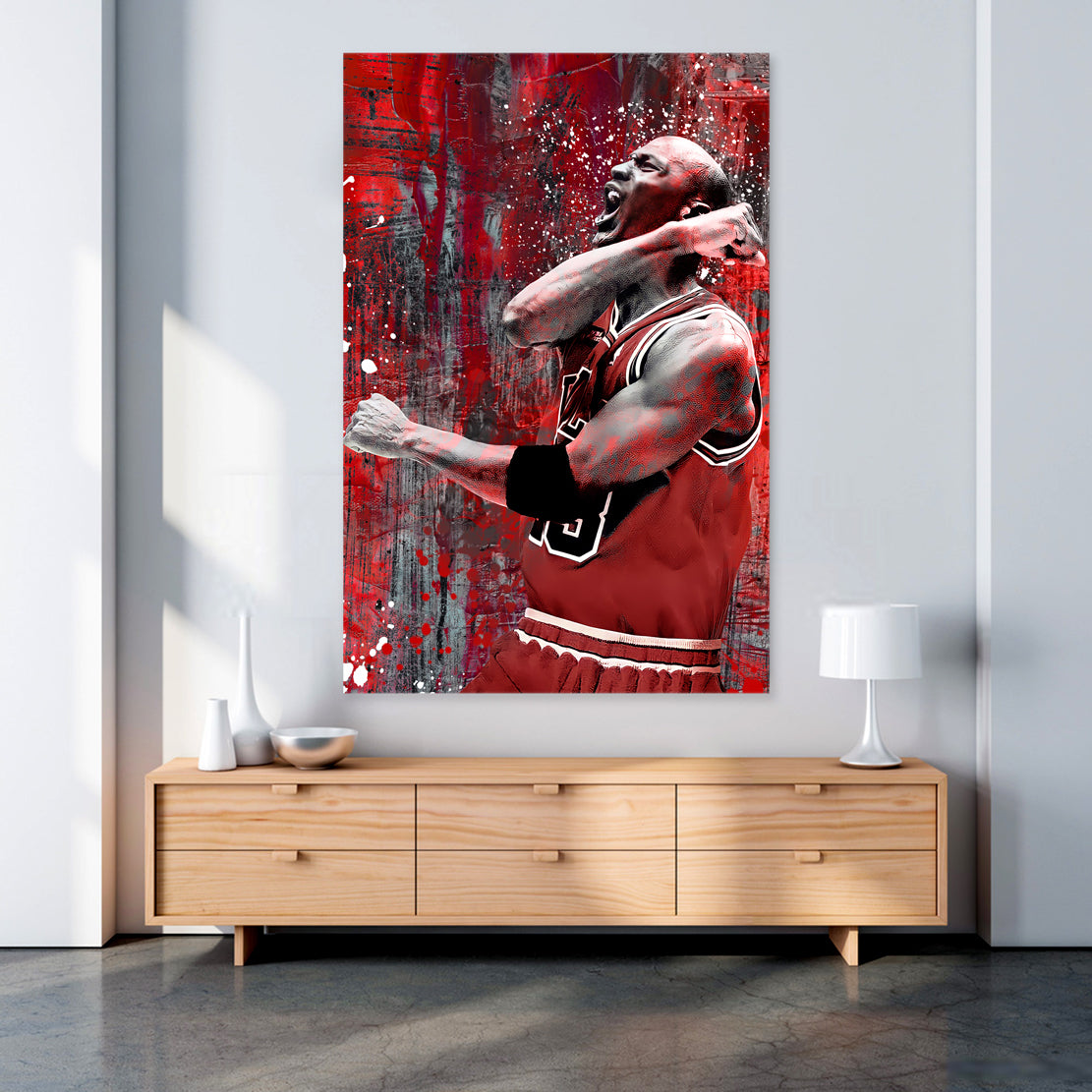 Wandbild Kunstwerk Pop Art Basketball