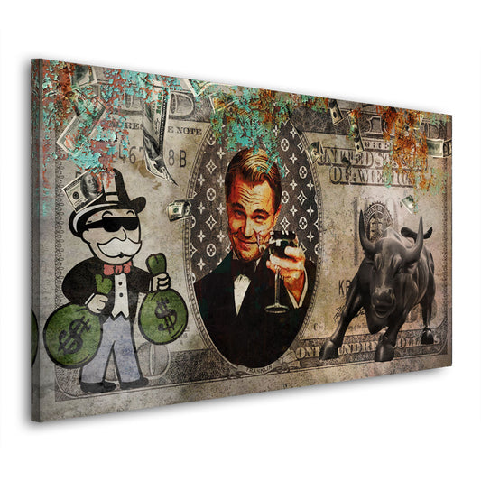 Wandbild Kunstwerk modern Pop Art Leo Dollar