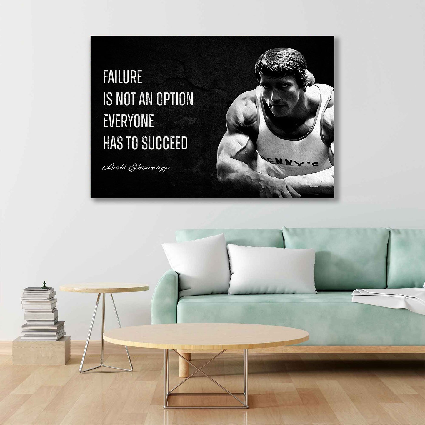 Wandbild Kunstwerk Zitat Motivation Bodybuilding