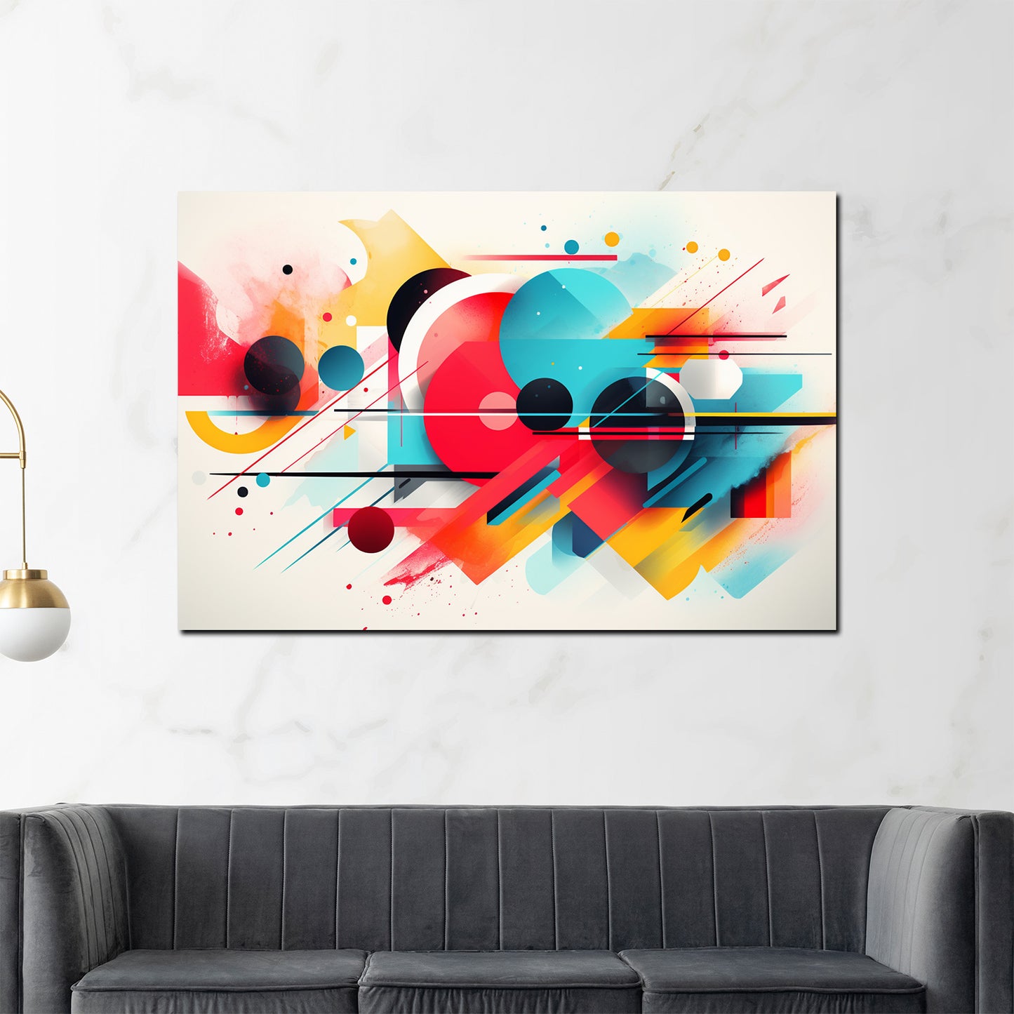 Wandbild Kunstwerk geometrisches Design modern