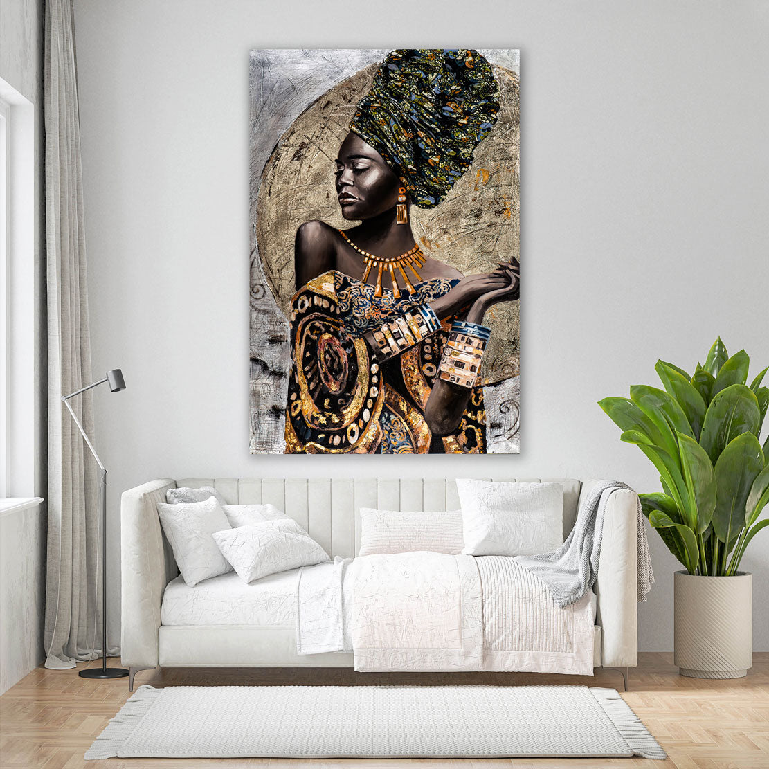 Wandbild Kunstwerk afrikanische Frau, African Beauty Style