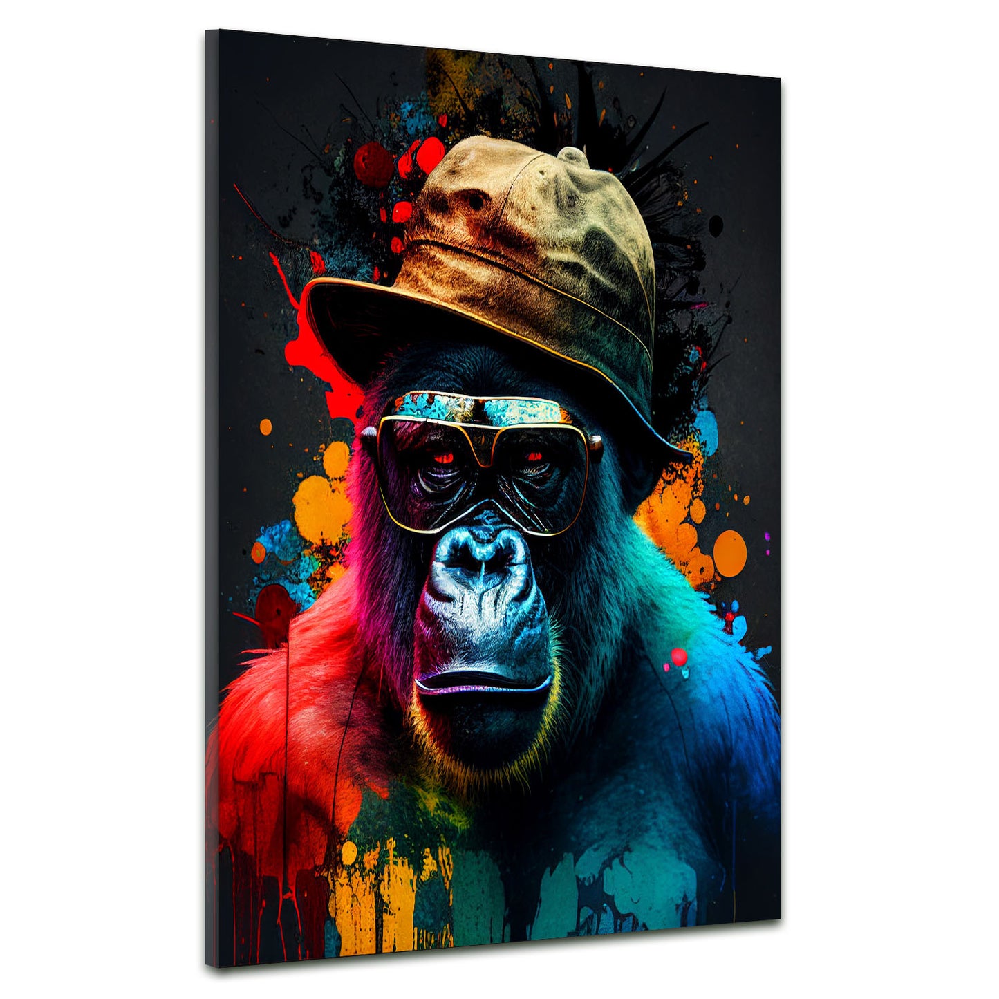 Wandbild Kunstwerk BE COOL Pop Art Gorilla