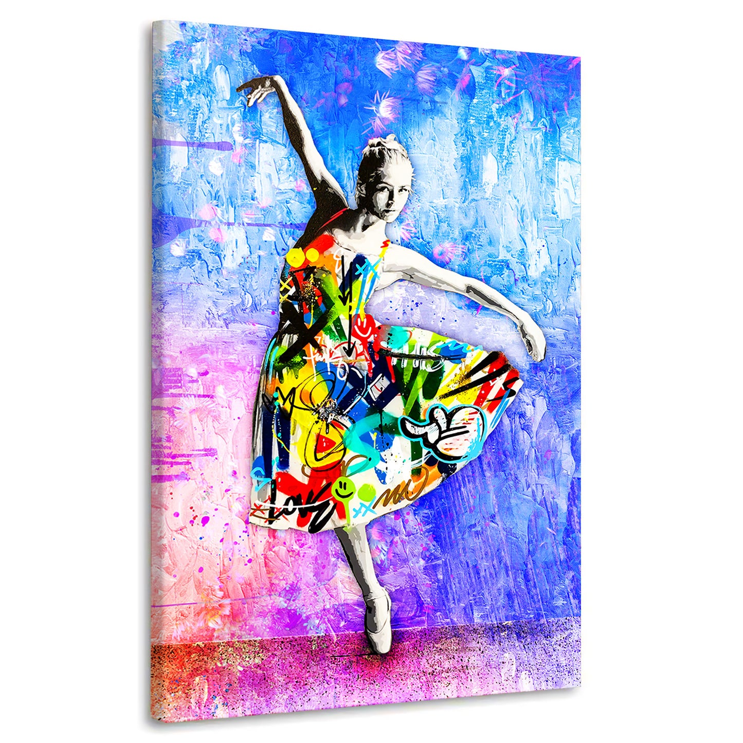 Wandbild Kunstwerk Ballerina Colour Style