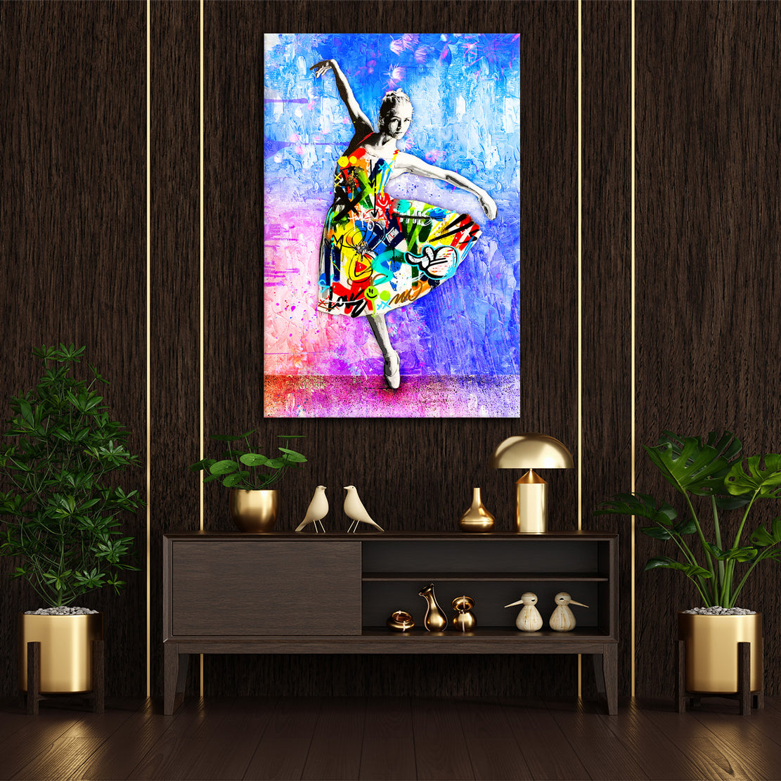 Wandbild Kunstwerk Ballerina Colour Style