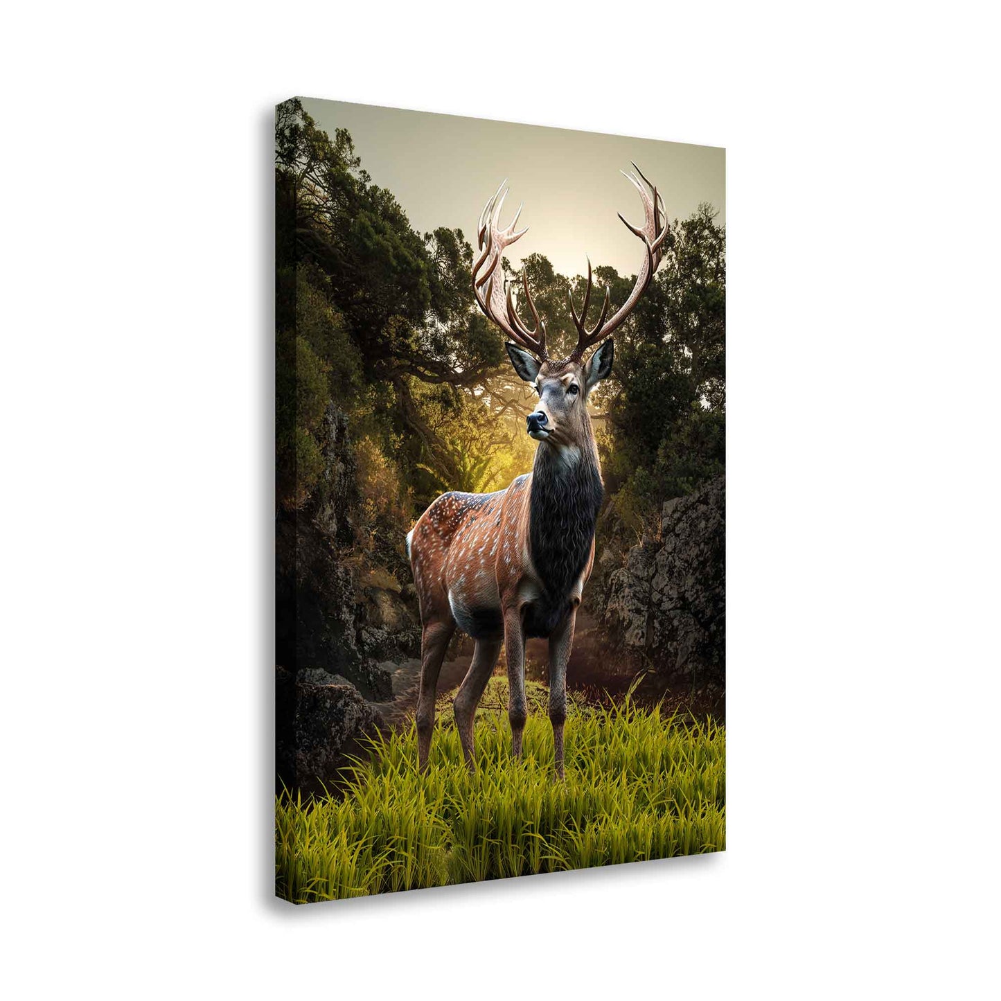 Wandbild Kunstwerk Beautiful Deer, Hirsch